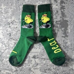 Green Pear Cycling Graphic Crew Socks Exercise Fitness Novelty Fun Unisex